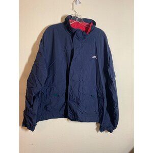 G Gear For Sports Men's Windbreaker Jacket Full Zip Retro Y2K Blue Size Large